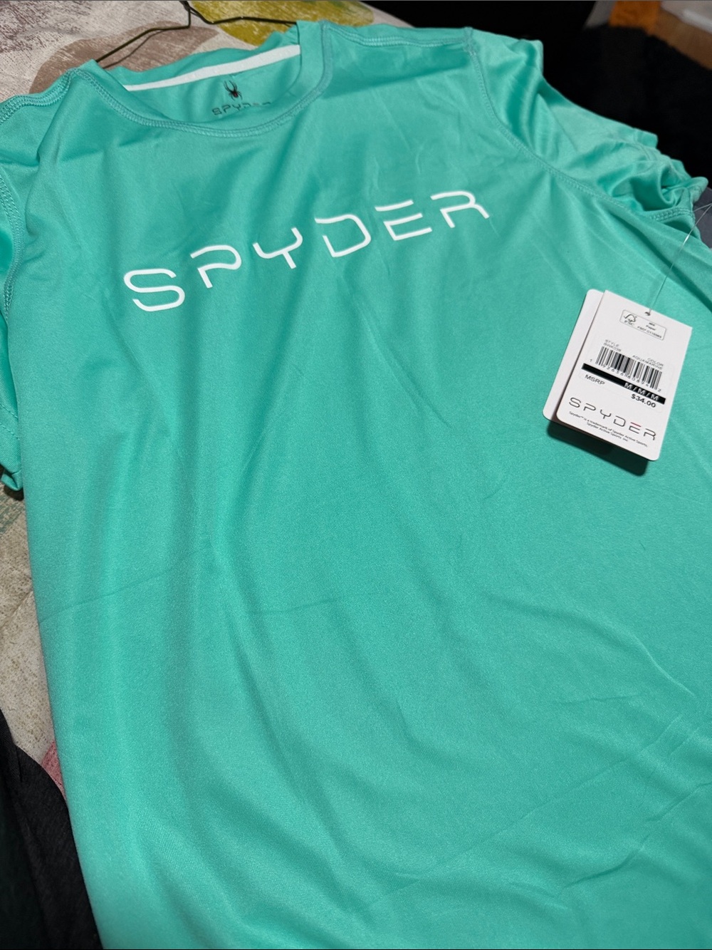 Spyder Performance Tee in Aqua